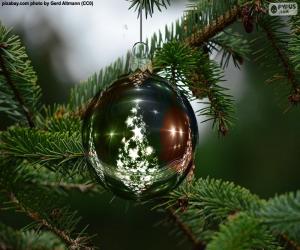 пазл Рождественская елка мяч
